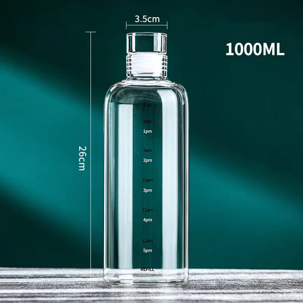 타임 스케일이 있는 1000ml 유리 스포츠 물병 휴대 - Outdoor Sport Glass Water Bottle 리뷰 및 가격