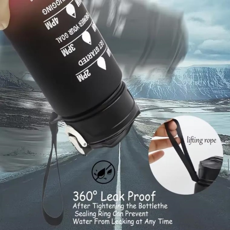 750ml 스포츠 물병, 시간 추적 기능이 있는 빨대, - Outdoor Sports Adventure 리뷰 및 가격