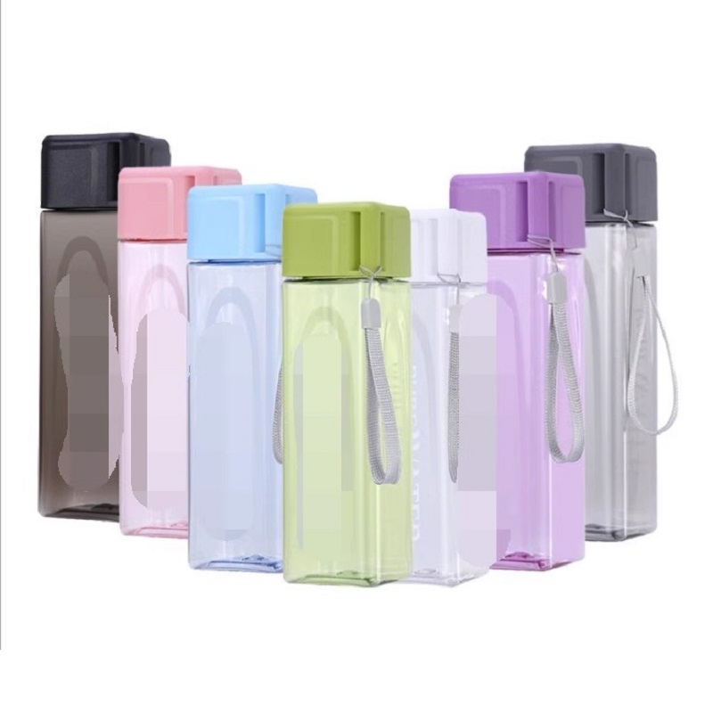 450ml, 1개입 투명 사각 마테 플라스틱 컵, 휴대 - Outdoor Sport Glass Water Bottle 리뷰 및 가격
