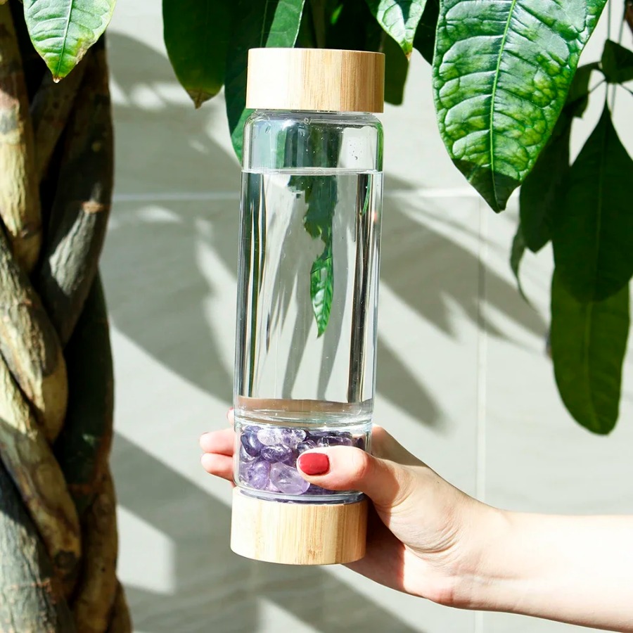 대형 크리스탈 천연 광석 병 다채로운 물병 야외 휴대용 - Outdoor Sport Glass Water Bottle 리뷰 및 가격