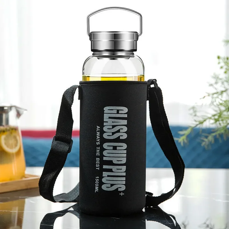 스트랩이 있는 2L 유리 물병, 스포츠 물병 야외 여행 - Outdoor Sport Glass Water Bottle 리뷰 및 가격
