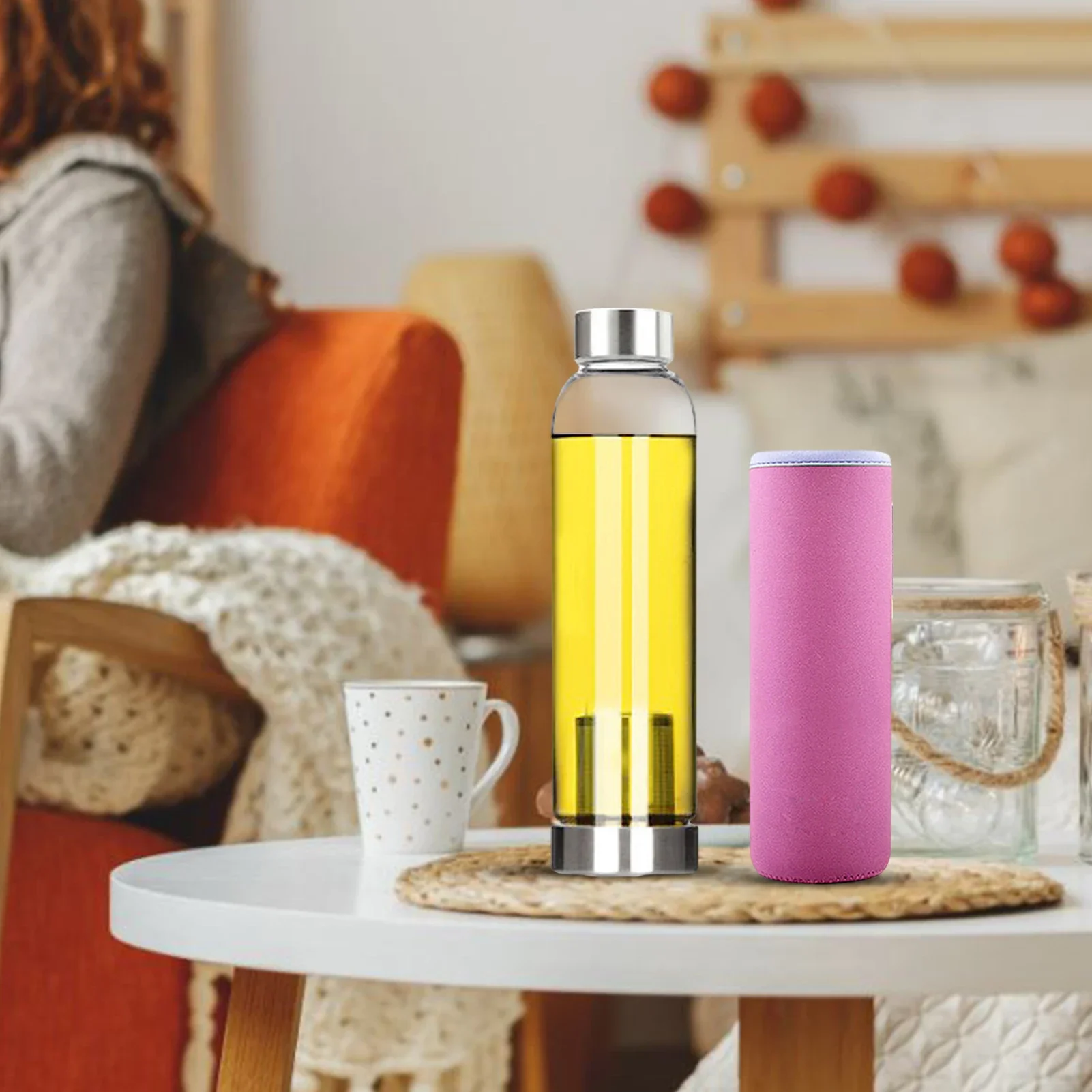 유리 소재 스포츠 물병, 차 거름망 내장 텀블러, 휴대 - Outdoor Sport Glass Water Bottle 리뷰 및 가격